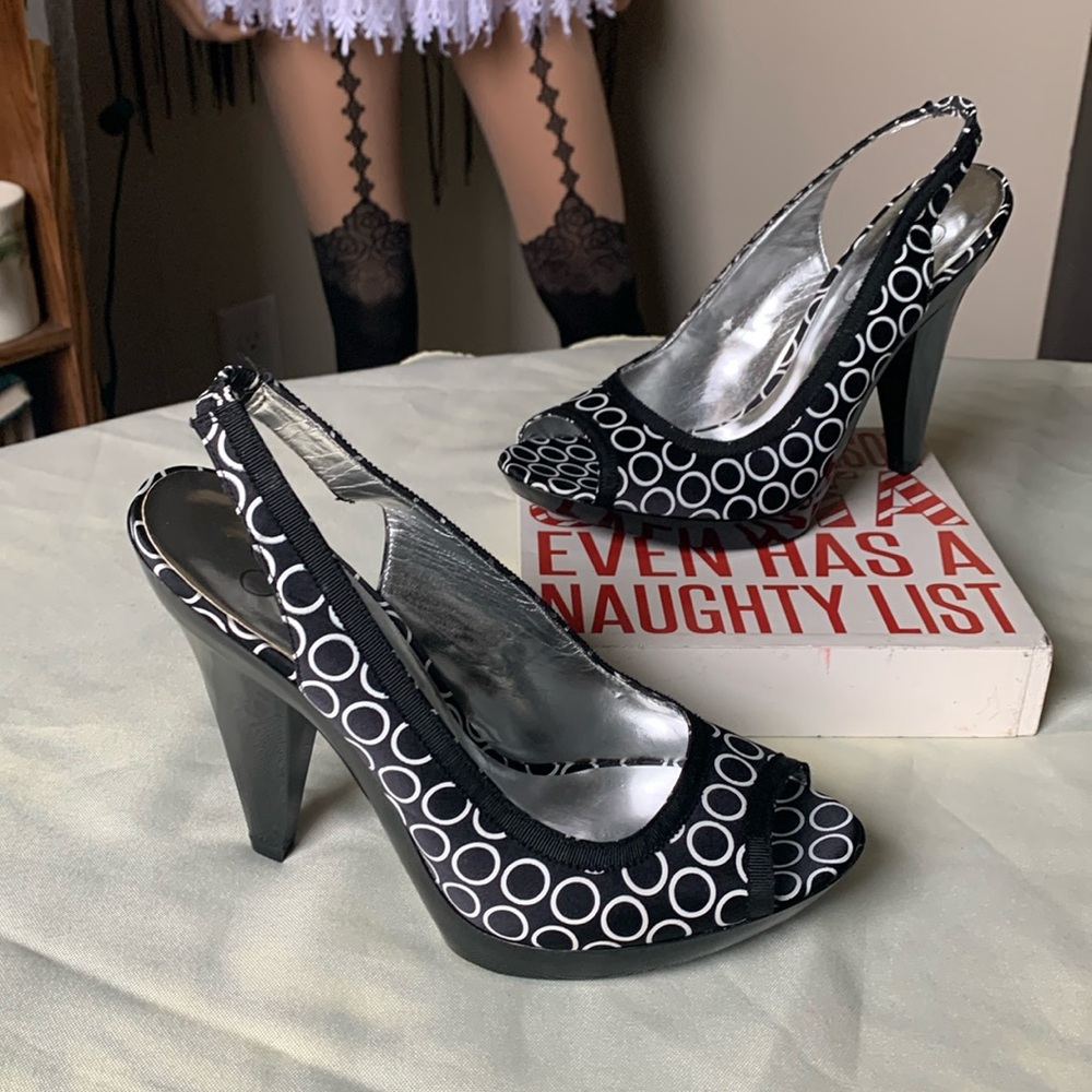 💋🔥Jessica Simpson Slingback Open Toe Heeled Pumps 7.5 EUC